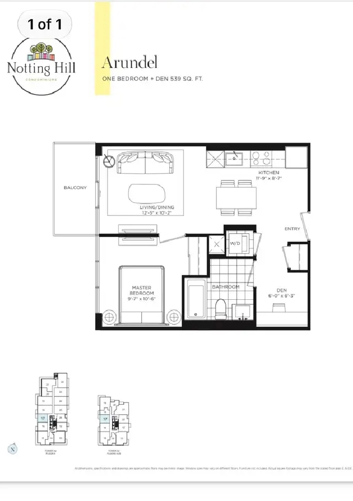 Notting Hill 1 Den Assignment $365K — Below 2019 Price
