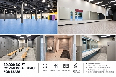 IMPRESSIVE 20,000 SQ. FT. COMMERCIAL SPACE FOR LEASE