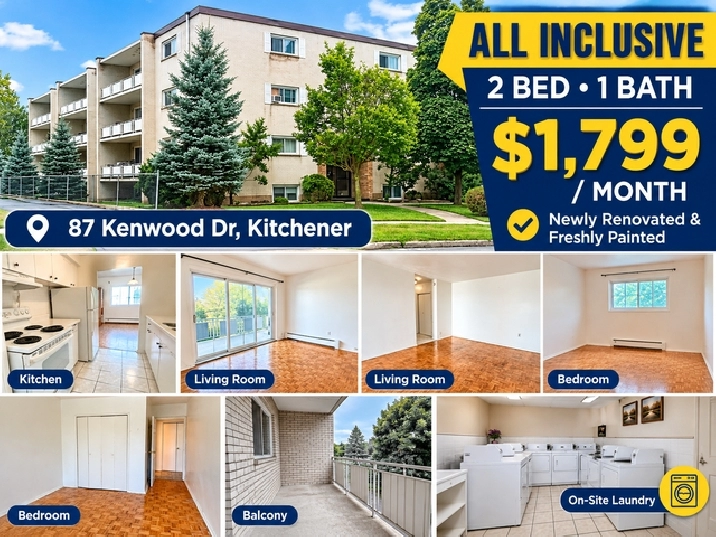 Balconies Spacious 2-Beds Apt in Rosemount $1799 All-Inclusive