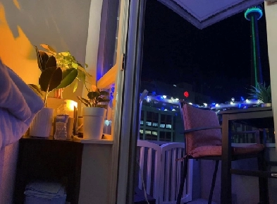 Private furnished Room/Den,in 3 bedroom condo,King/John, Nov 1st