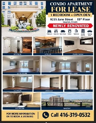 CONDO FOR RENT - 1 BED 1 DEN - VAUGHAN