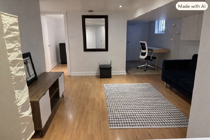 Furnished 1 bdrm   den basement apt East York, Woodbine/Danforth